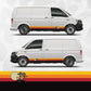 Retro Sunset Stripe Decals for VW Transporter – Fits T4 T5 T6 Vans, Campervan Graphics Beach Pam Theme