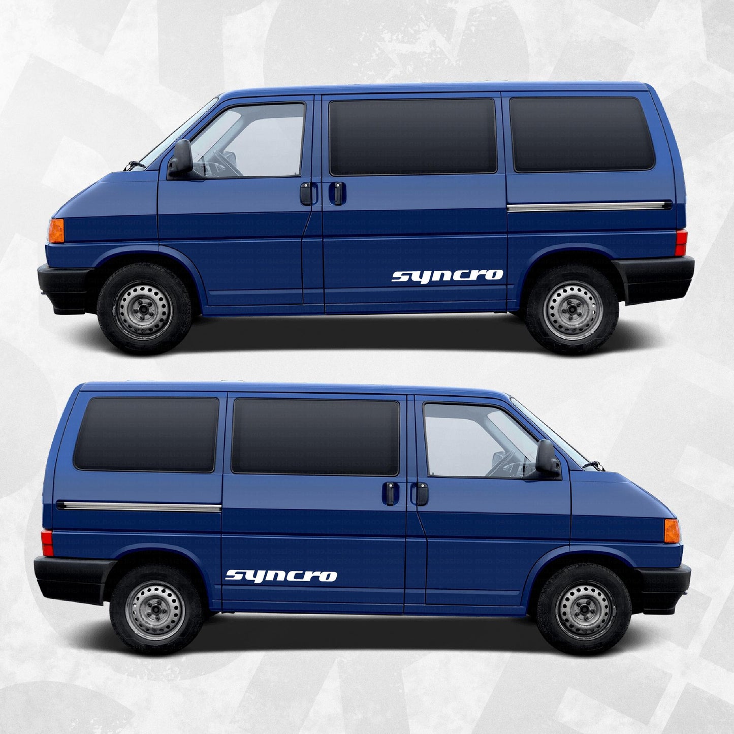 VW T4 Syncro Side Decals – Pair of Volkswagen Van Stickers – High Quality Oracal Vinyl