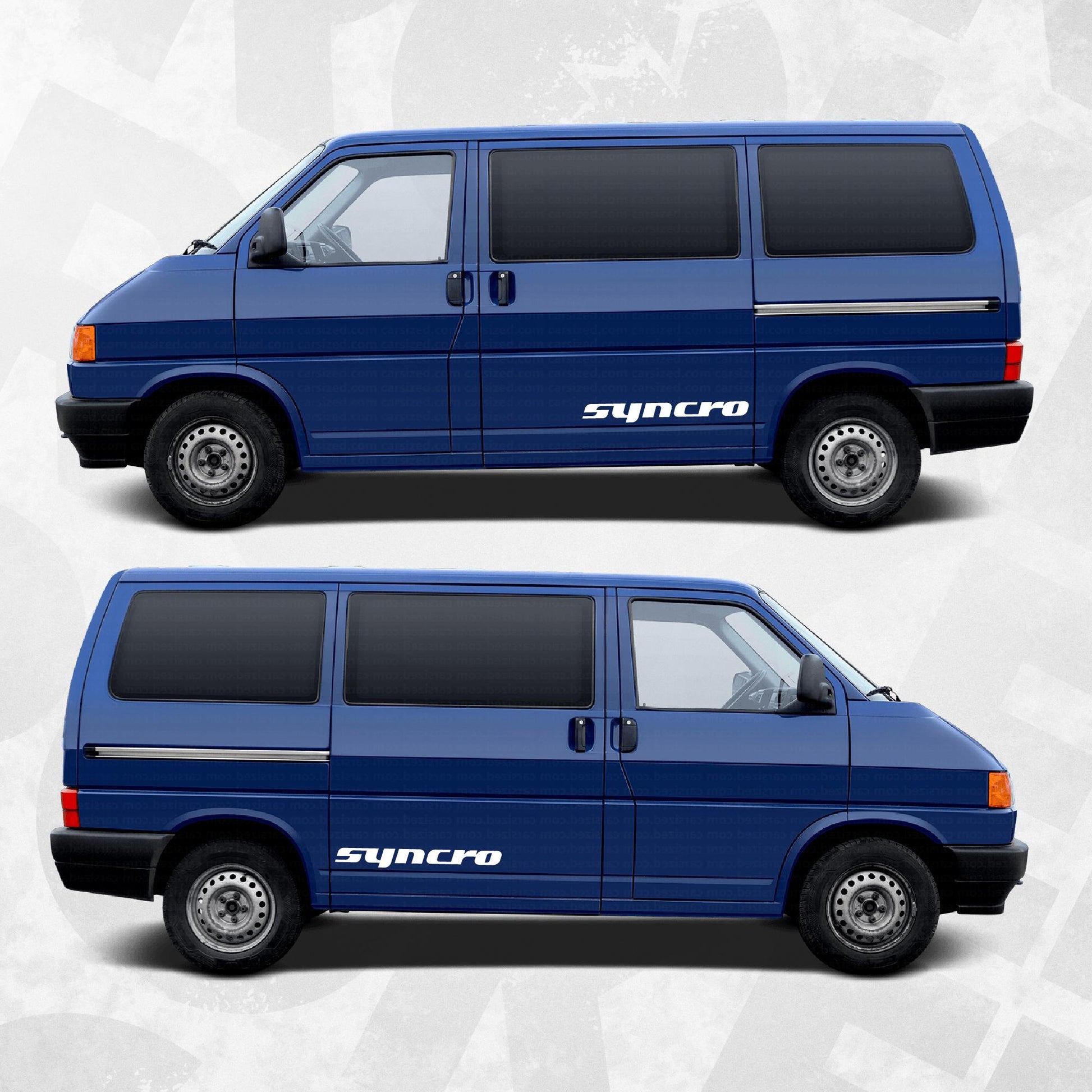 VW T4 Syncro Side Decals – Pair of Volkswagen Van Stickers – High Quality Oracal Vinyl