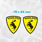 Volvo Prancing Moose Decal Sticker Pair x2 – Volvo Moose Vinyl Stickers - Funny Car Vinyl Decals