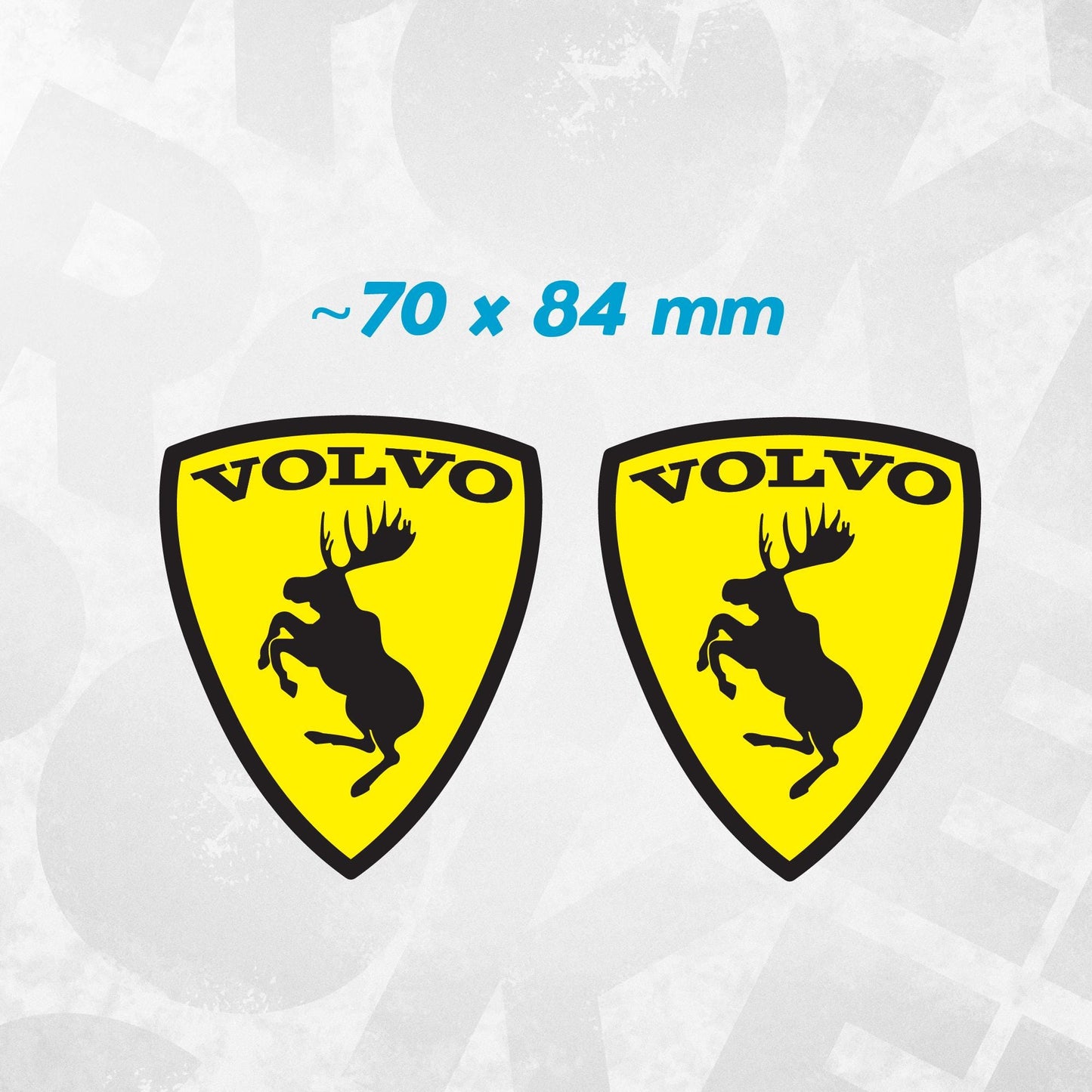Volvo Prancing Moose Decal Sticker Pair x2 – Volvo Moose Vinyl Stickers - Funny Car Vinyl Decals