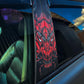 JDM Dragon Door Pillar Vinyl Wrap – Car Graphic Livery Wrap Decal Set | Matte or Gloss Finish