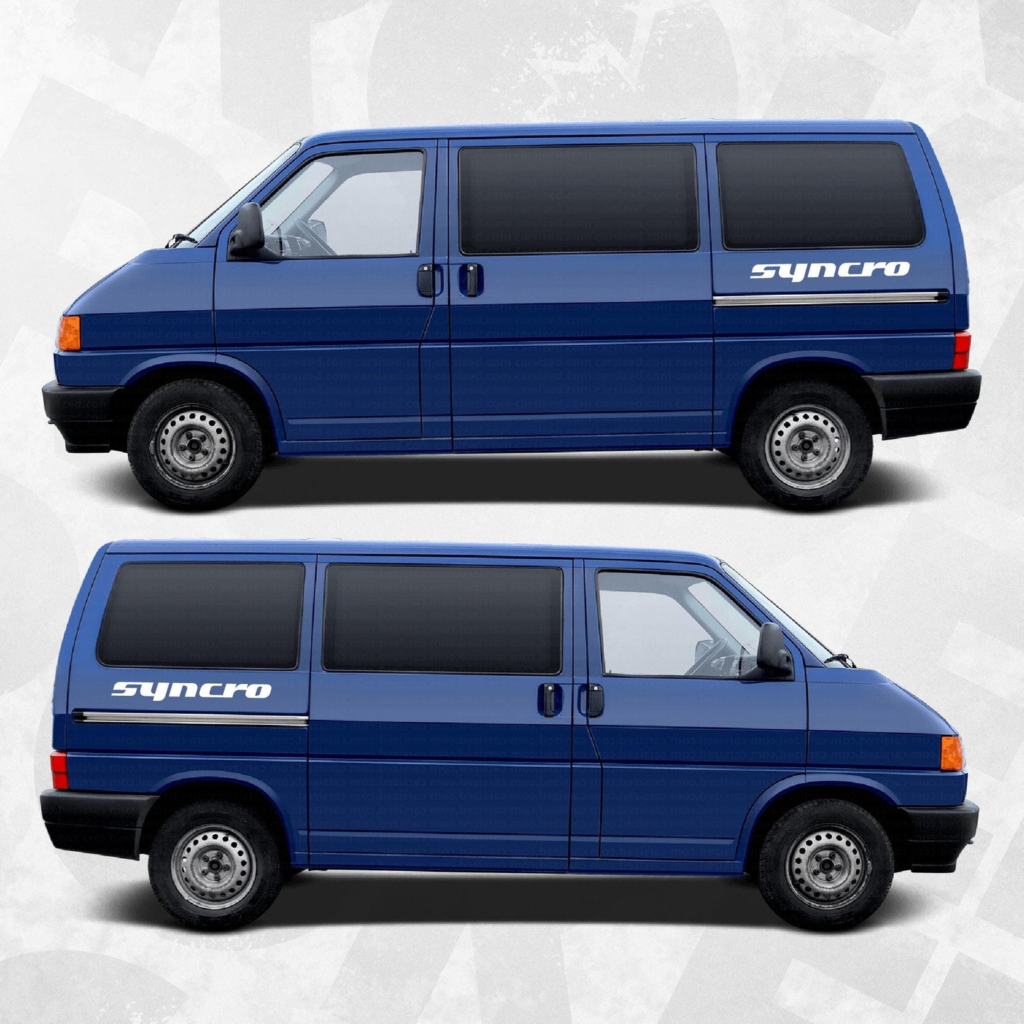 VW T4 Syncro Side Decals – Pair of Volkswagen Van Stickers – High Quality Oracal Vinyl