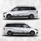 Mercedes Benz Van Side Stripe Decals – Topographic Map Mountain Graphics – MB V-Class Vinyl Stickers Wrap Vinyl Set