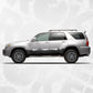 Toyota 4Runner Rocker Panel Decals – Mountain Range Topographic Side Stripe Wrap Kit | Off-Road Vinyl Graphics Set