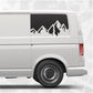 Mountain Range Window Decal for VW Transporter T5 T6 | Camper Van Vinyl Stickers | Multivan Caravelle California Window Graphics Set