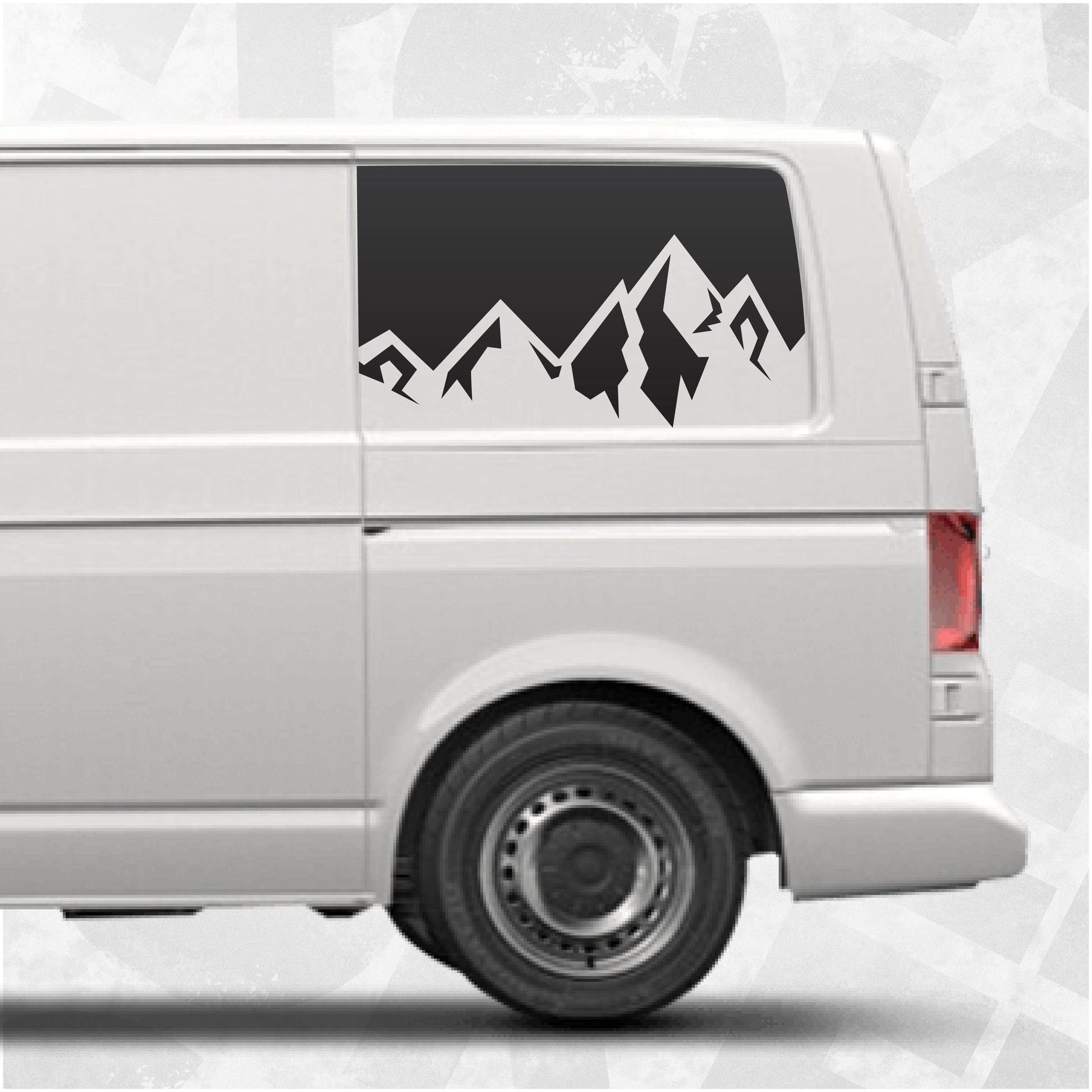 Mountain Range Window Decal for VW Transporter T5 T6 | Camper Van Vinyl Stickers | Multivan Caravelle California Window Graphics Set