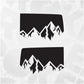 Mountain Range Window Decal for VW Transporter T5 T6 | Camper Van Vinyl Stickers | Multivan Caravelle California Window Graphics Set