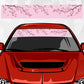 Sakura Windshield Banner – Cherry Blossom Sun Strip | JDM Pink Visor Decal | Universal Trim-to-Fit Printed Vinyl, Laminated