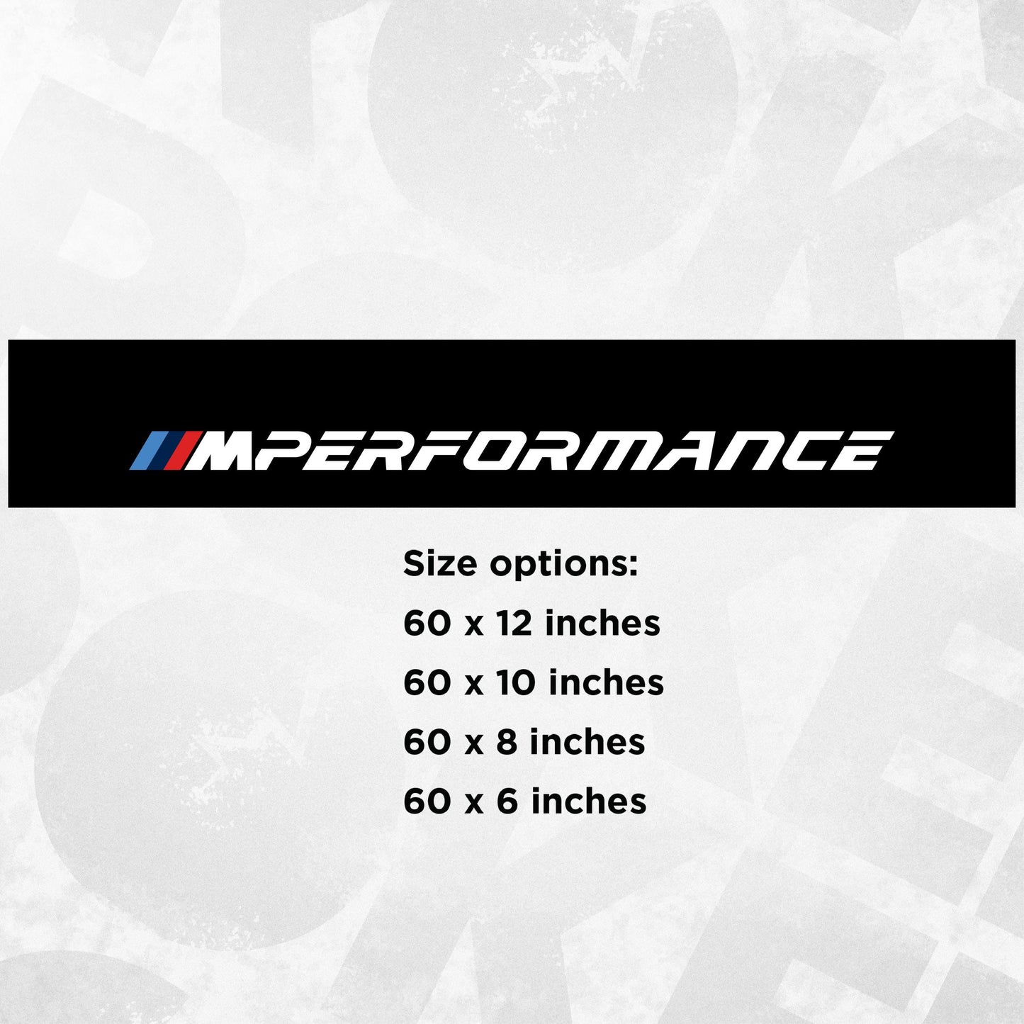 Windshield Banner Compatible with BMW M Performance Models – Vinyl Sun Strip Decal Windscreen