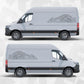 Topographic Van Side Decal Kit for Mercedes Sprinter | Camper Van Graphics | Mountain Contour Vinyl Stickers