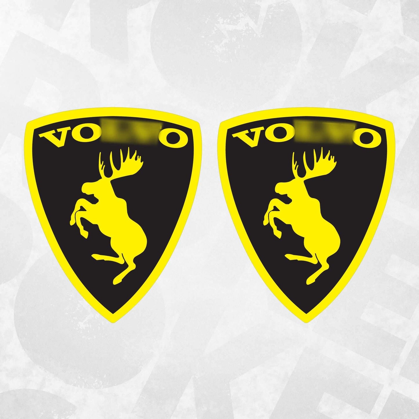 Volvo Moose Inverted Sticker Pair x2 – Volvo Moose Vinyl Stickers - Funny Car Vinyl Decals