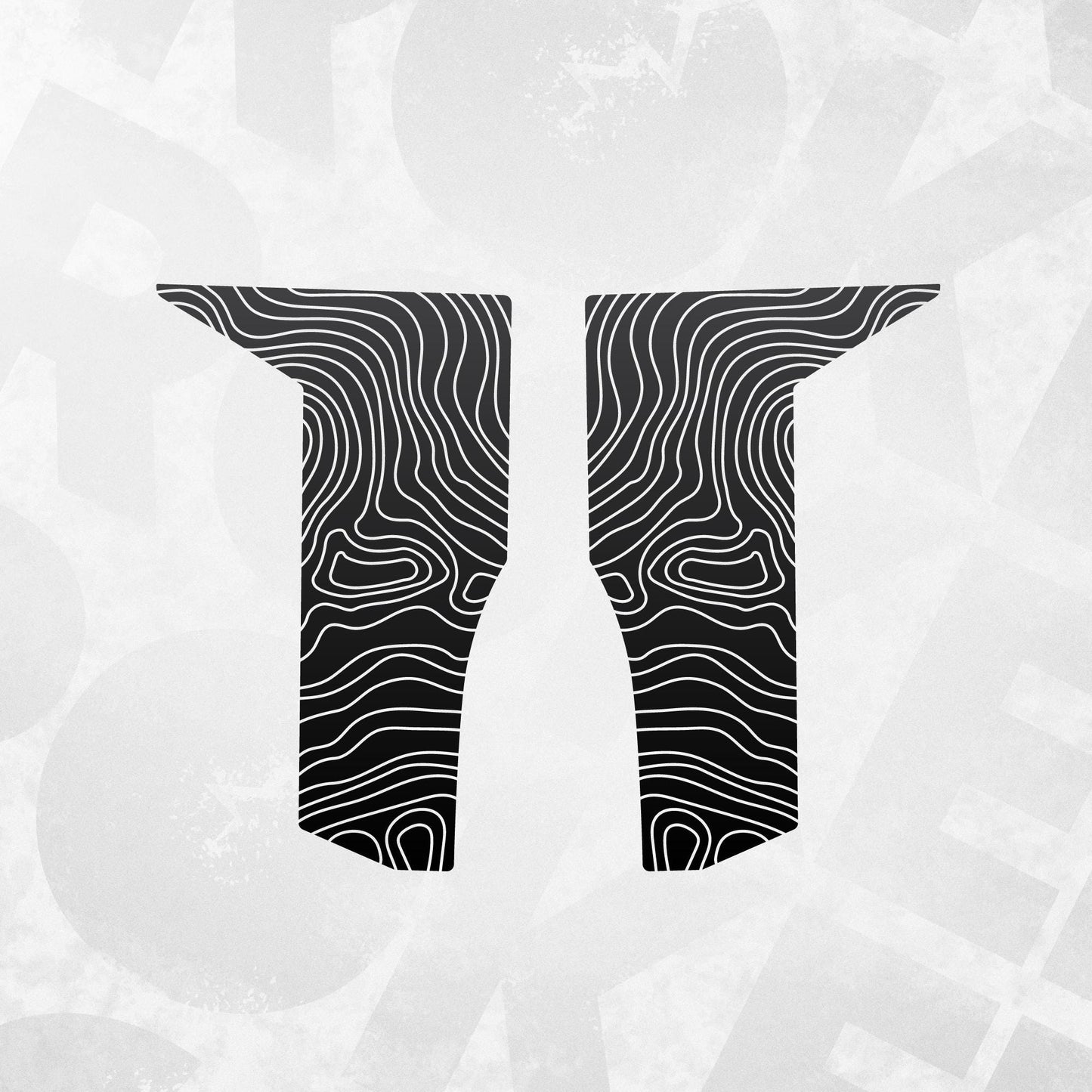 Topographic Door Trim Vinyl Decals Compatible with Dacia Bigster | Pair (L/R)