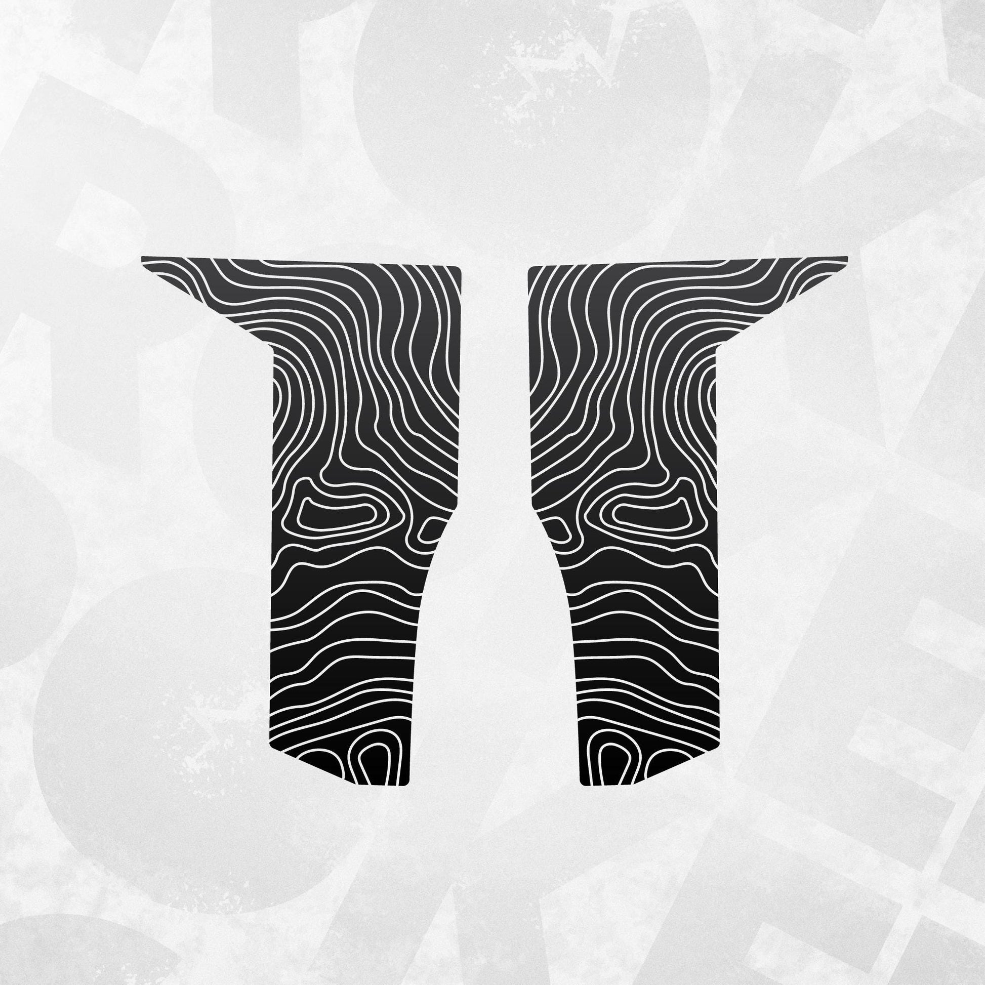 Topographic Door Trim Vinyl Decals Compatible with Dacia Bigster | Pair (L/R)