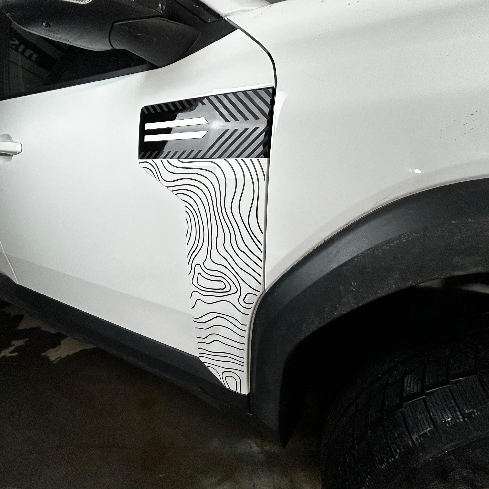 Topographic Door Trim Vinyl Decal Set | Fits Dacia Bigster | Left and Right