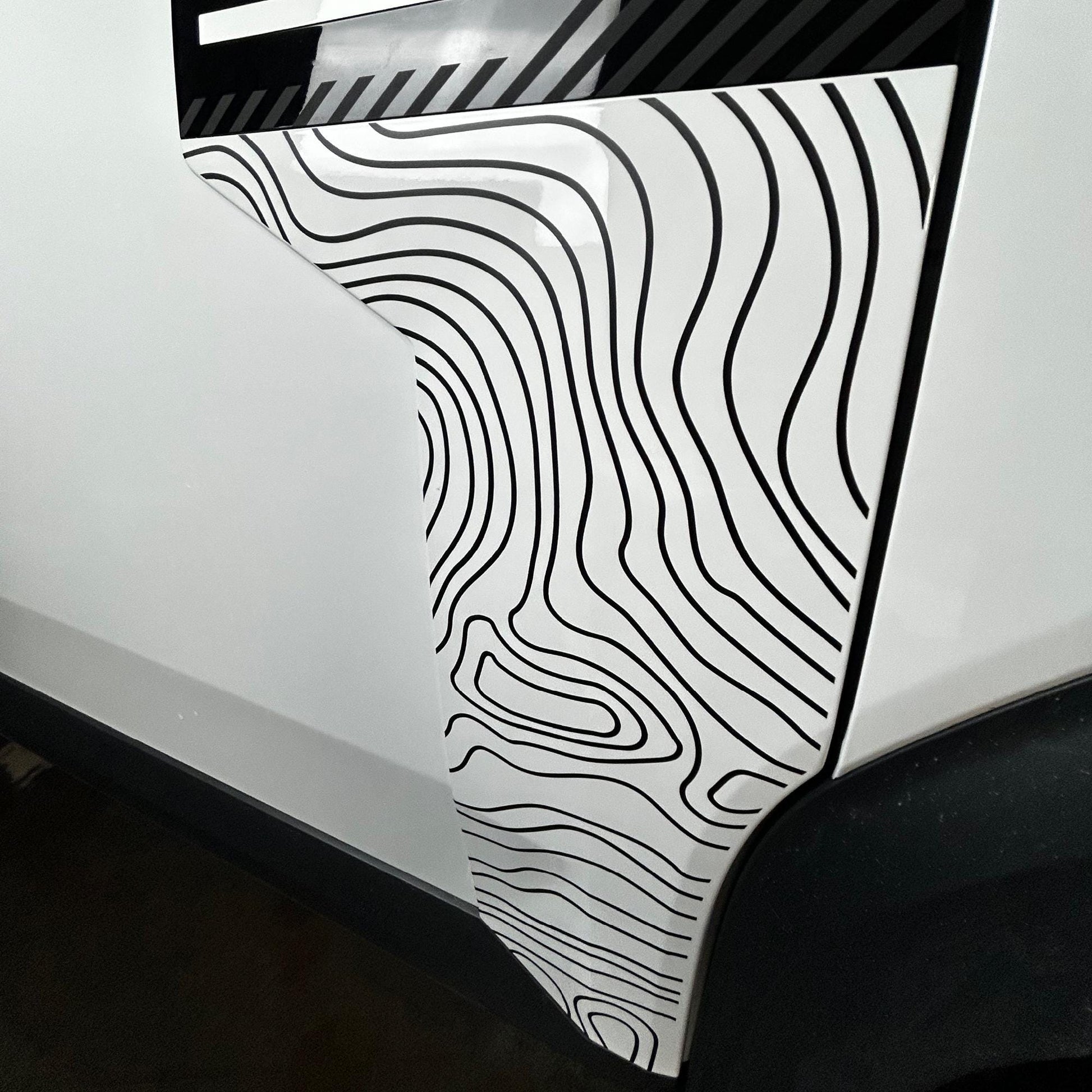 Topographic Door Trim Vinyl Decal Set | Fits Dacia Bigster | Left and Right