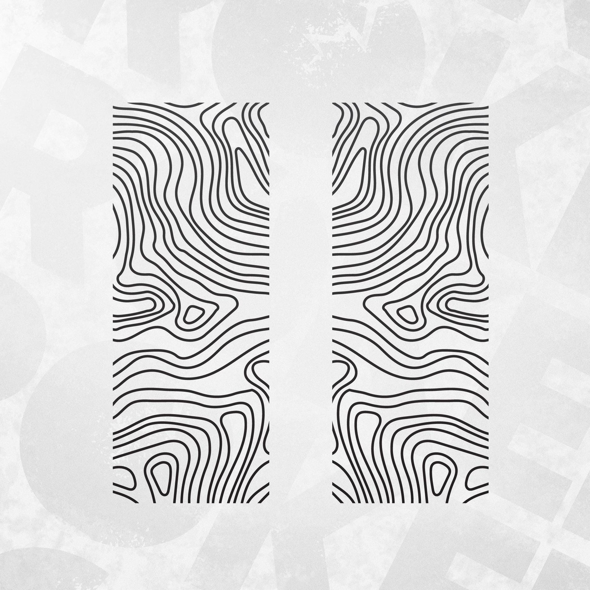 Topographic Door Wrap Decal - fits VW Transporter Multivan California Caravelle T4 T5 T6 T6.1 - set of 2