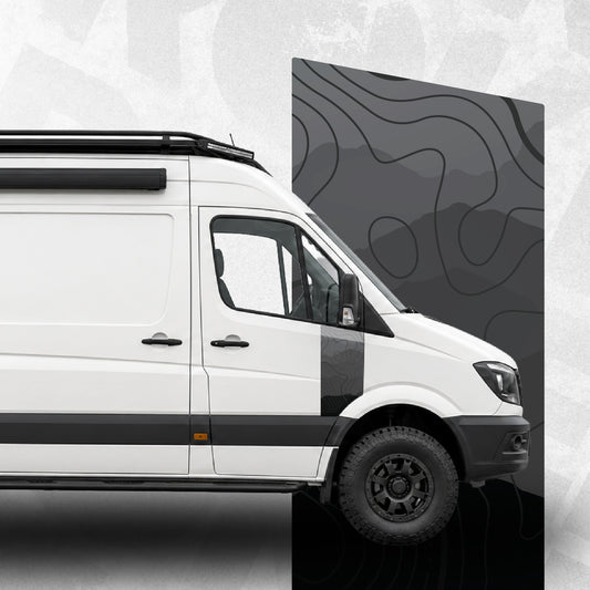 Topographic Front Door Graphics – Mercedes Sprinter / VW Crafter Mk1 Compatible