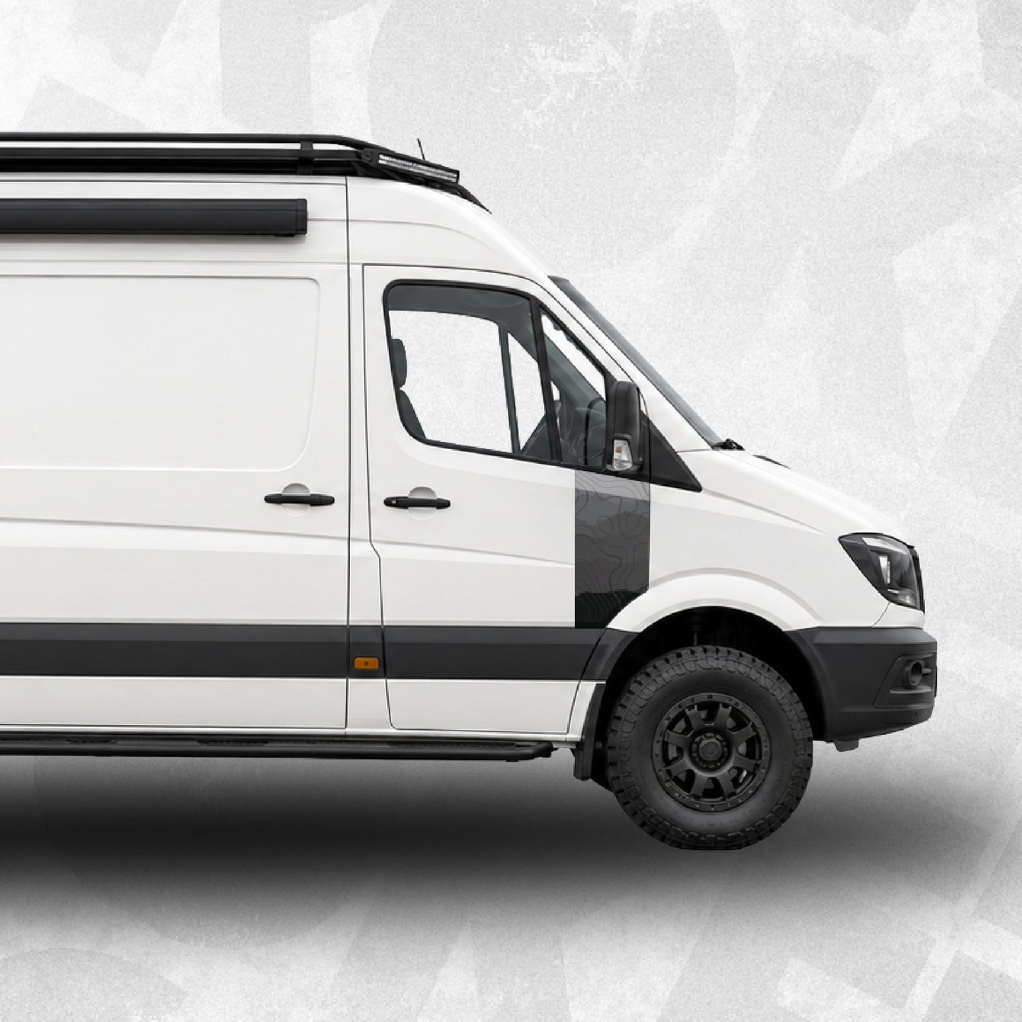 Topographic Front Door Graphics – Mercedes Sprinter / VW Crafter Mk1 Compatible