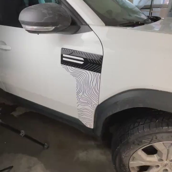 Topographic Door Trim Vinyl Decal Set | Fits Dacia Bigster | Left and Right