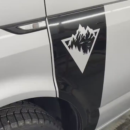 Mountain Art Door Wrap Decal fits Volkswagen Multivan, Transporter, California, Caravelle T4 T5 T6 T6.1 vans