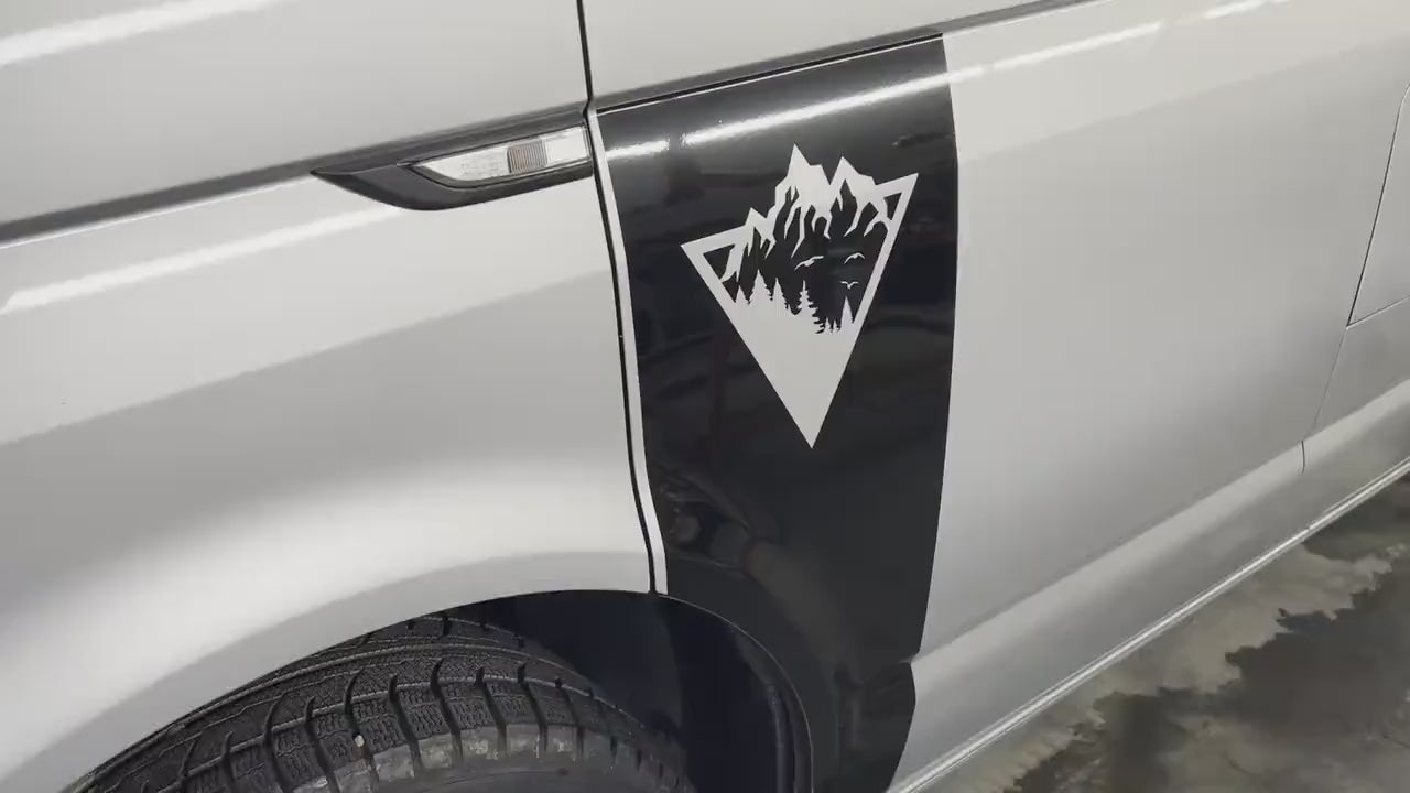 Mountain Art Door Wrap Decal fits Volkswagen Multivan, Transporter, California, Caravelle T4 T5 T6 T6.1 vans