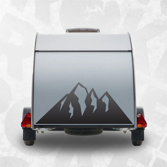RV Camper Van Trailer Mountain Range Decal