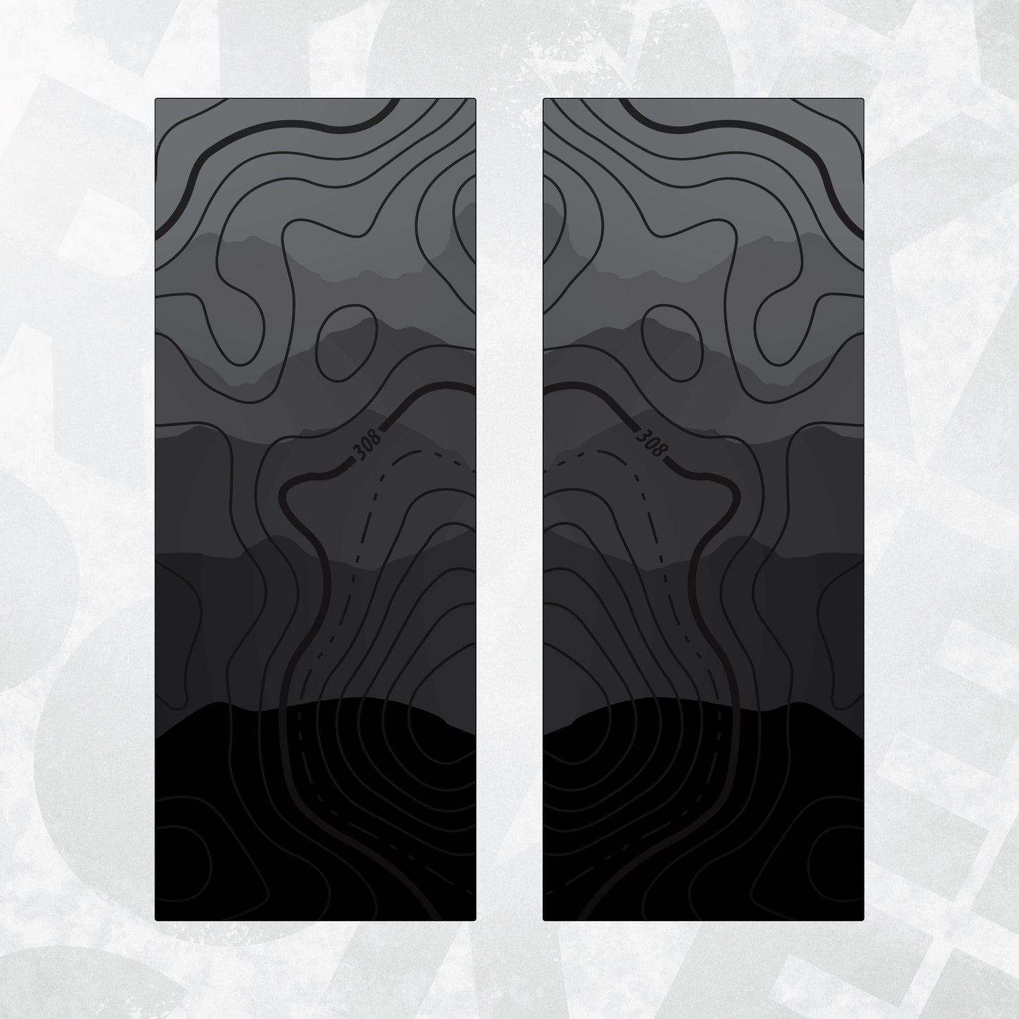 door decal topographic print