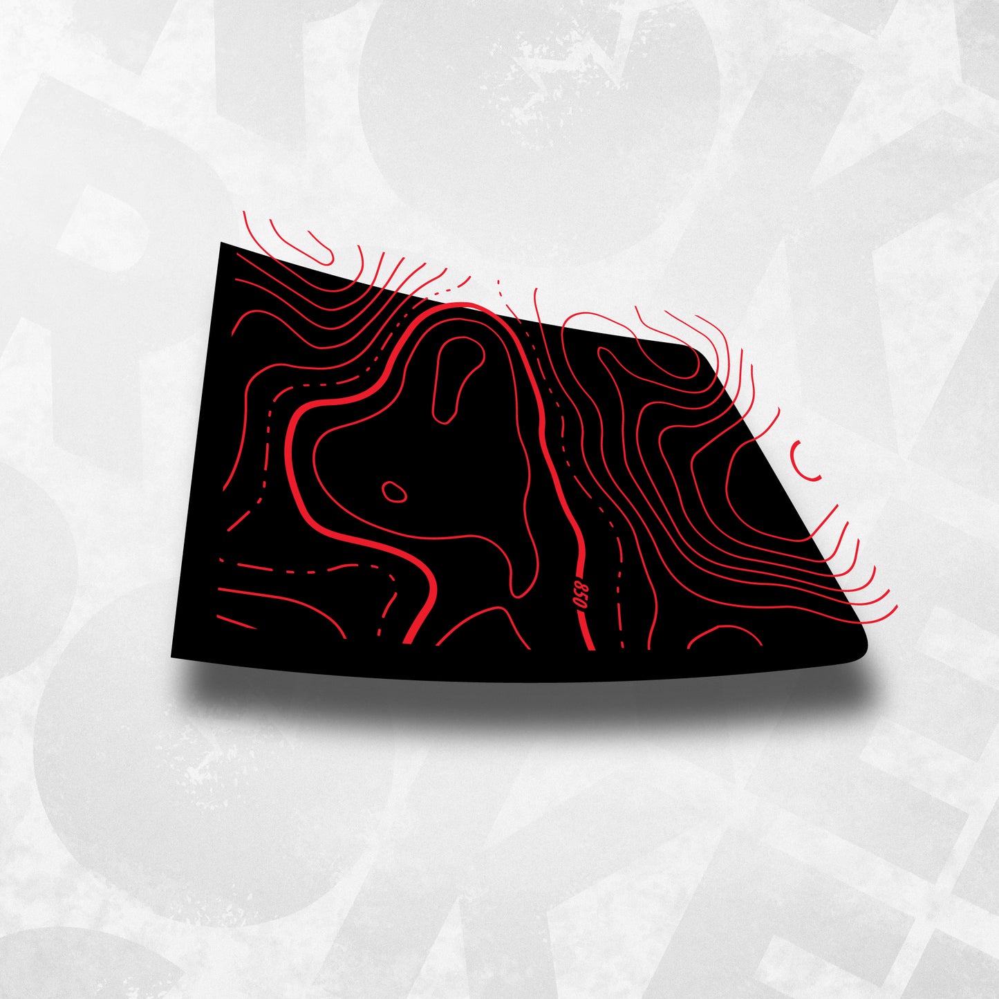 VW T5/T6 Layered Topographic Map Decal – Multivan, Transporter, California, Caravelle