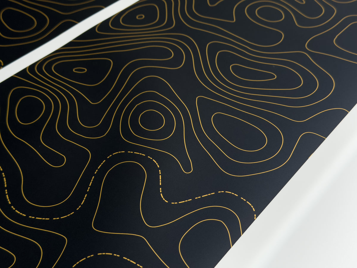 Windschutzscheiben-Autobanner-Aufkleber – Topografisches Liniendesign für Jeep
