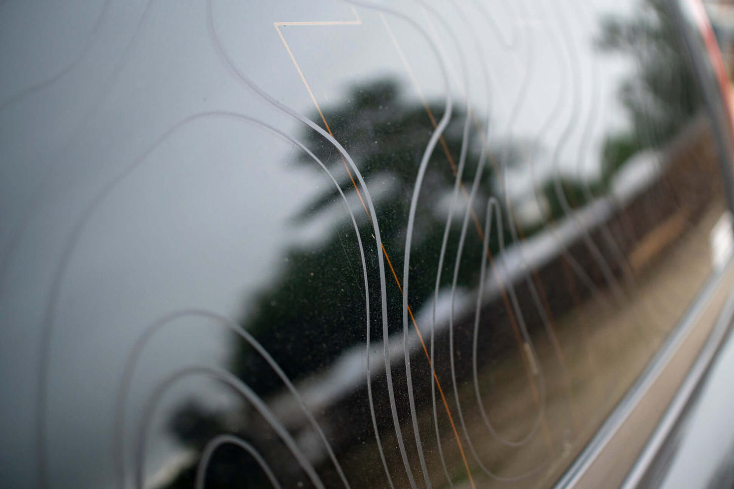 Topographic Window Decal – Universal Window Sticker - One Sheet