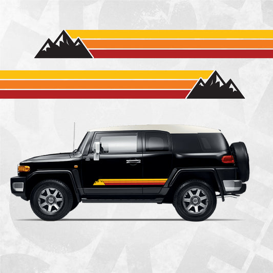 Toyota decal FJ Cruiser mountain stripe