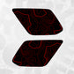 Toyota 4Runner Topographic Window Decal for 5th Gen 2010-2024, featuring a black background with red contour lines.