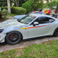 Toyota GT86 TRD Style Side Stripe Decal kit showcased on a modified sports coupe in a vintage racing look.