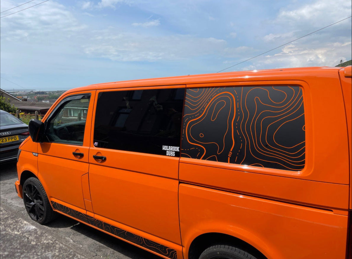 Volkswagen Transporter Topographic Map Decals