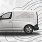 VW Caddy Mk5 Rear Quarter Window/Panel Topographic Decal Set