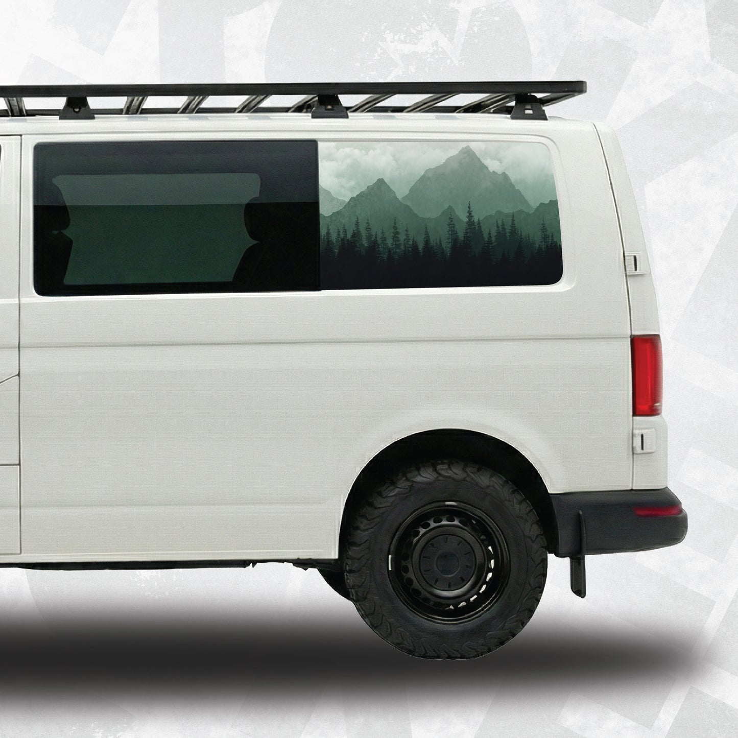 Moody Mountain Forest Window Decal Set – VW Transporter / Multivan Compatible