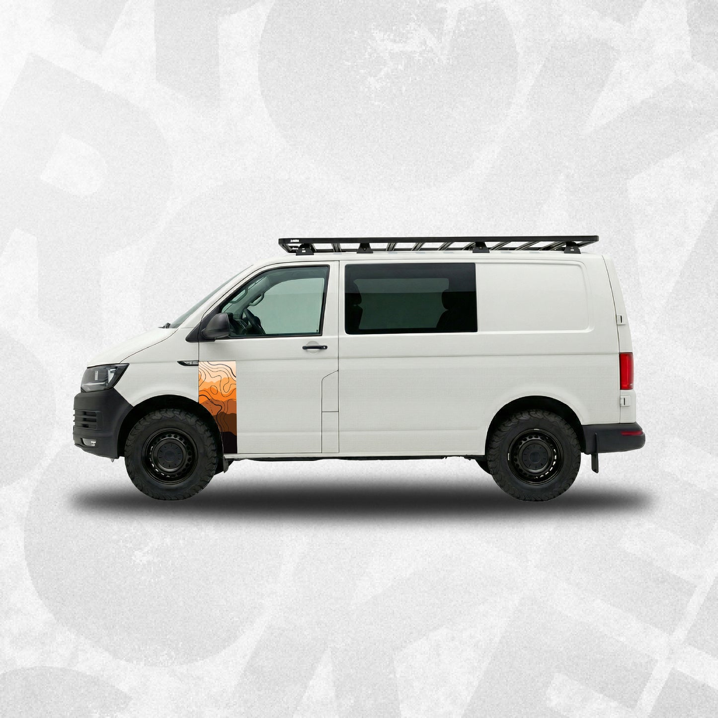 Desert Topographic Front Door Graphics – VW Transporter T5 T6 T6.1 Multivan Compatible