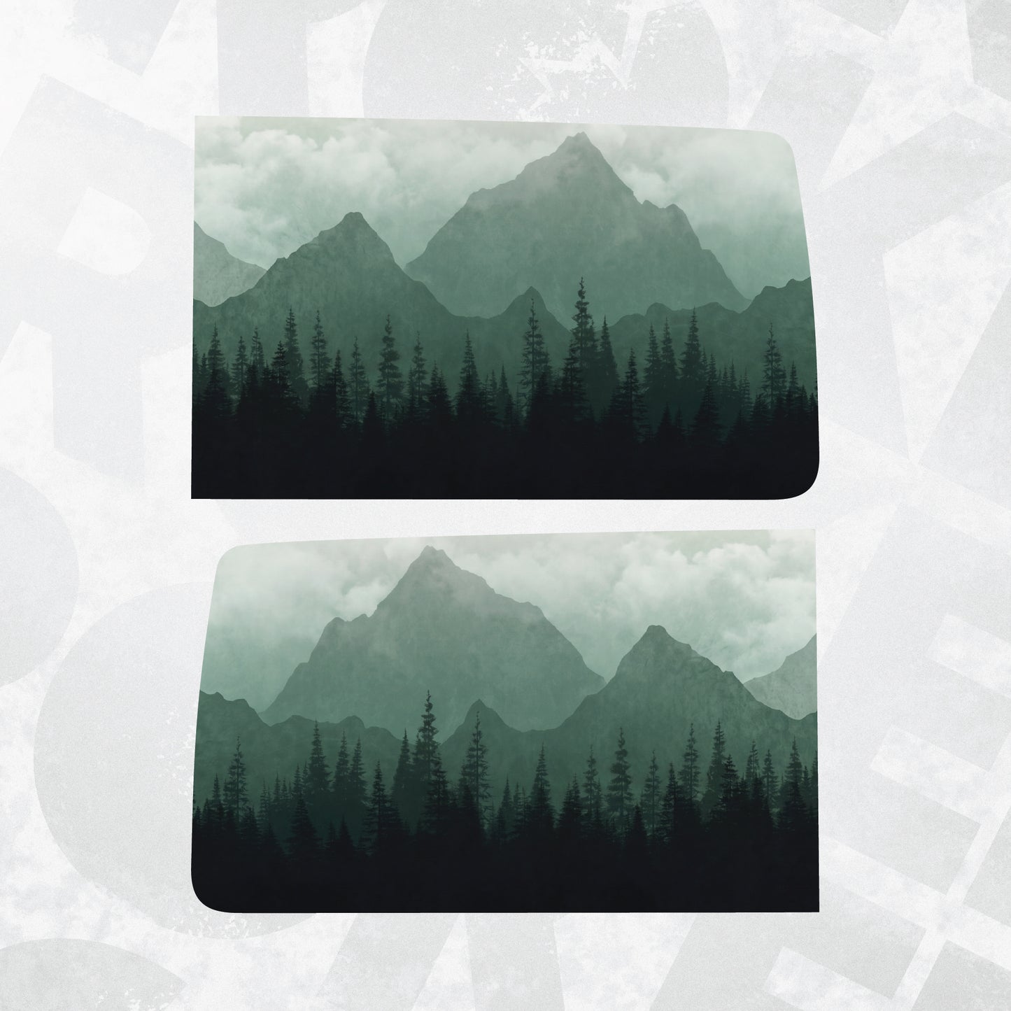 Moody Mountain Forest Window Decal Set – VW Transporter / Multivan Compatible