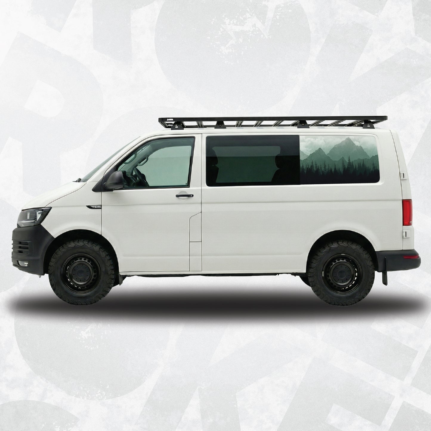 Moody Mountain Forest Window Decal Set – VW Transporter / Multivan Compatible