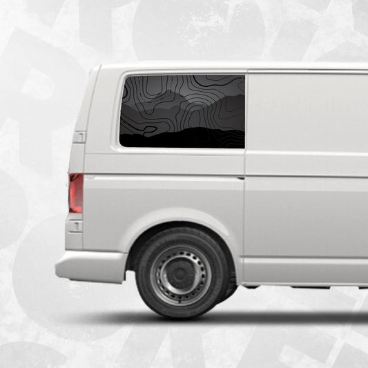 Topographic Mountain Window Decal Set – VW Transporter / Multivan Compatible