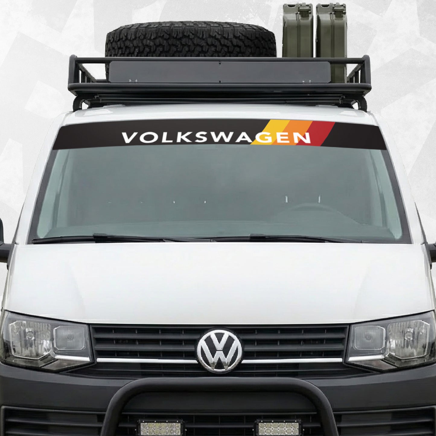 volkswagen transporter multivan retro windshield banner