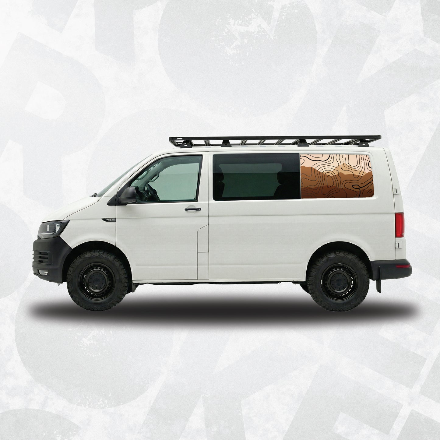 Topographic Canyon Window Decal Set – VW Transporter / Multivan Compatible