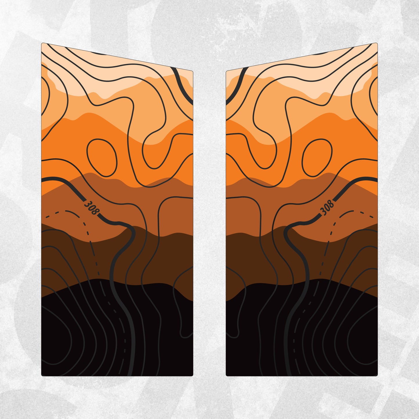 Desert Topographic Front Door Graphics – Mercedes Sprinter / VW Crafter Mk1 Mk2 Compatible