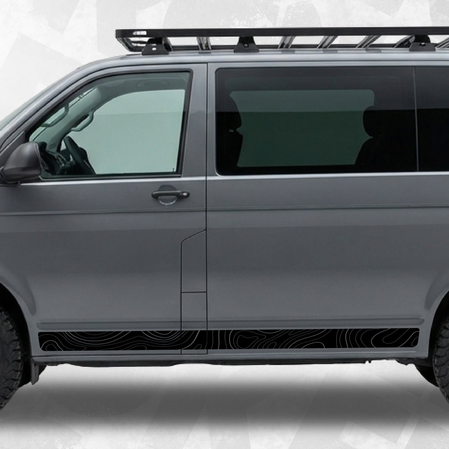 volkswagen multivan transporter adventure topographic stripes