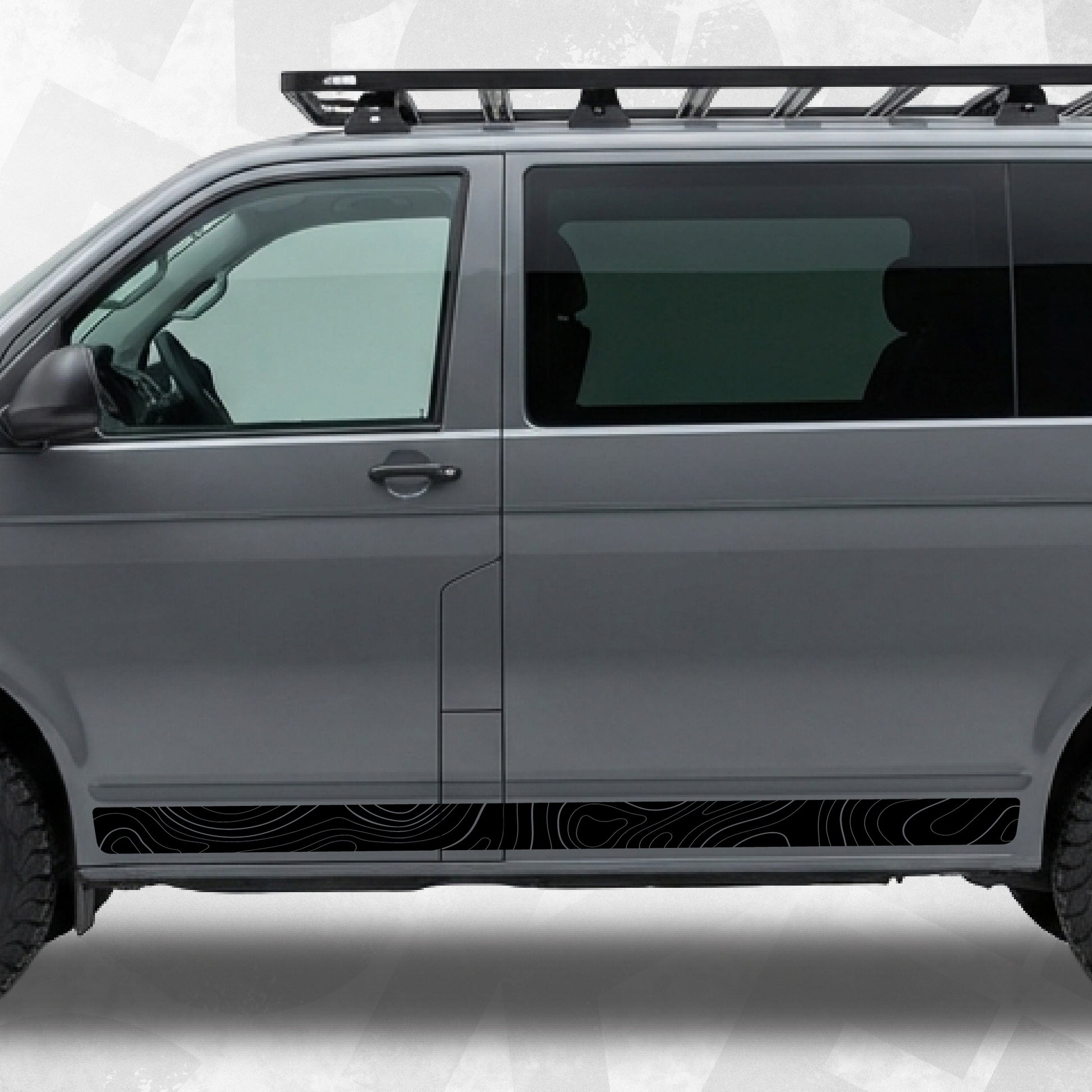 volkswagen multivan transporter adventure topographic stripes