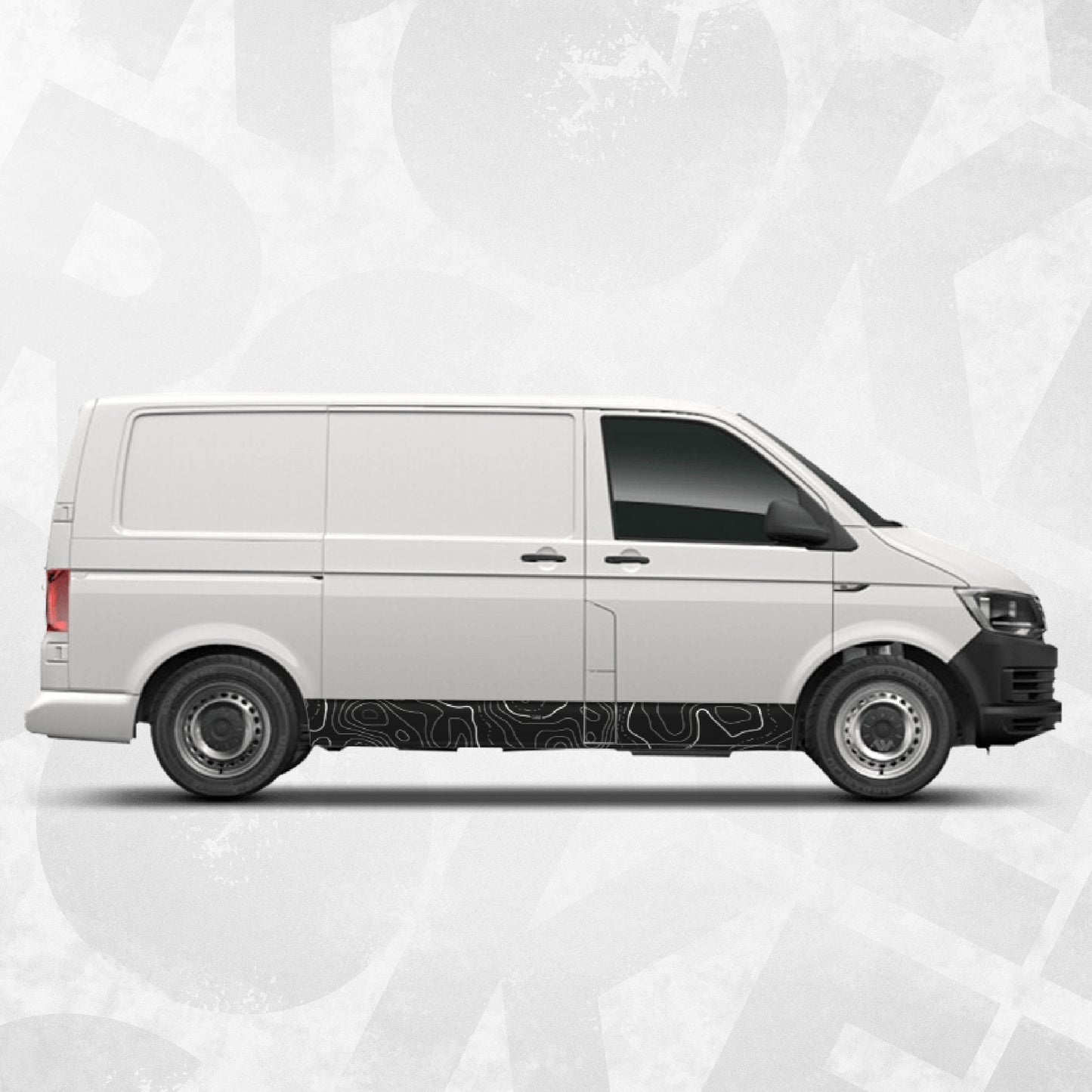 VW Transporter Multivan Topographic Side Decals - Fits T4 T5 T6