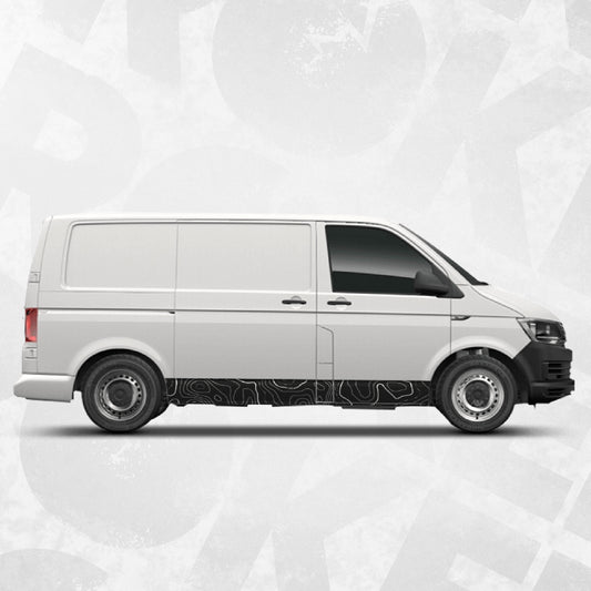 VW Transporter Multivan Topographic Side Decals - Fits T4 T5 T6