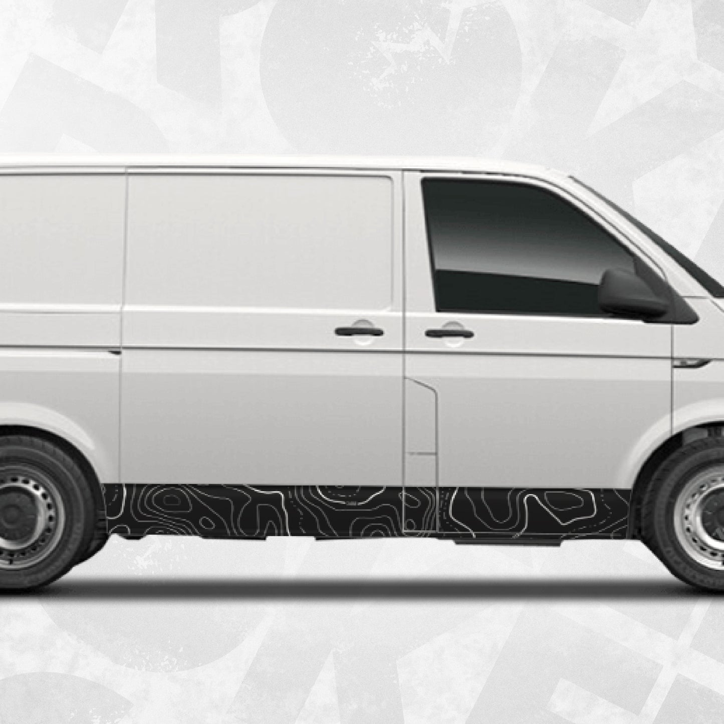 VW Transporter Multivan Topographic Side Decals - Fits T4 T5 T6