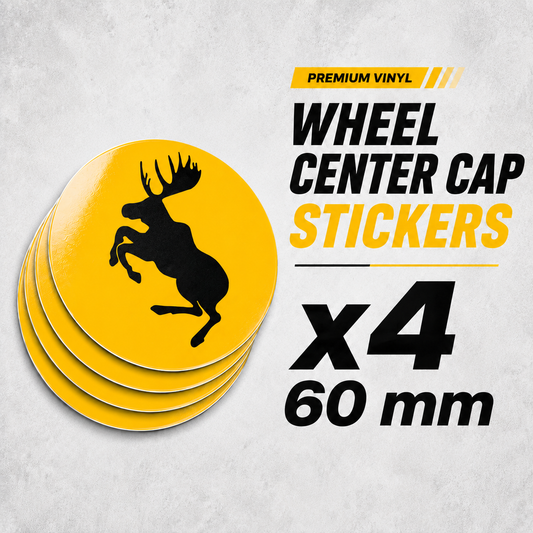 Moose Wheel Center Cap Stickers – Set of 4 – Fits Volvo Vehicles